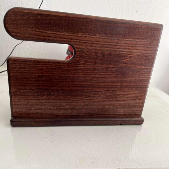 Teslyar Solid Wood Docking Station Nightstand Organizer Holds Phone Keys Watches - Picture 4 of 5